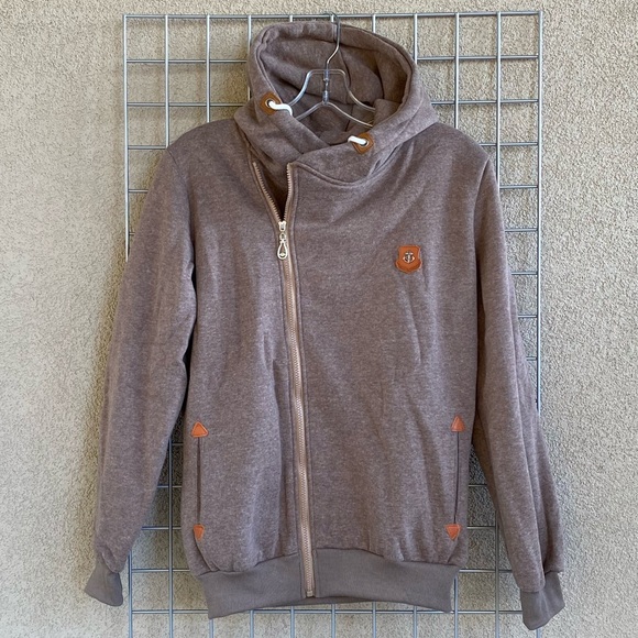 Bohemian Dreams Sweaters - Brown Zip Up Cozy Fleece Lined Hooded Sweater